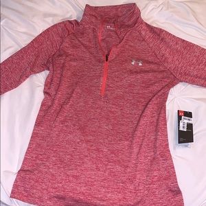 Women’s pink under armour quarter zip